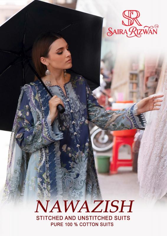 Saira rizwan nawazish dress material wholesalers in surat